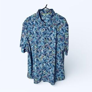 Men's ROBERT GRAHAM Stretch Paisley Button Down Shirt XL